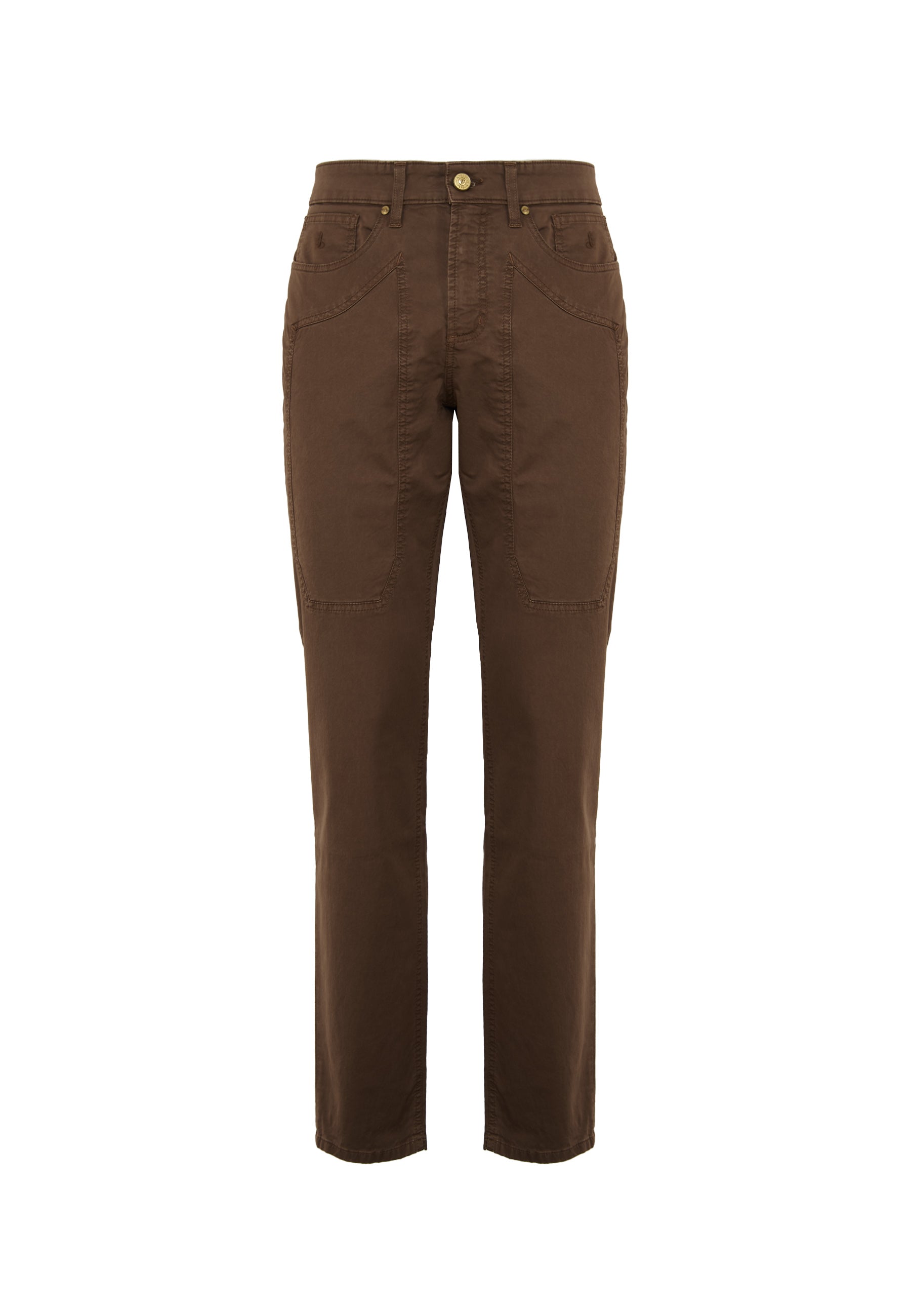 Pantalone JOHN - 5 Tasche Toppa Slim Fit Marrone Chiaro 