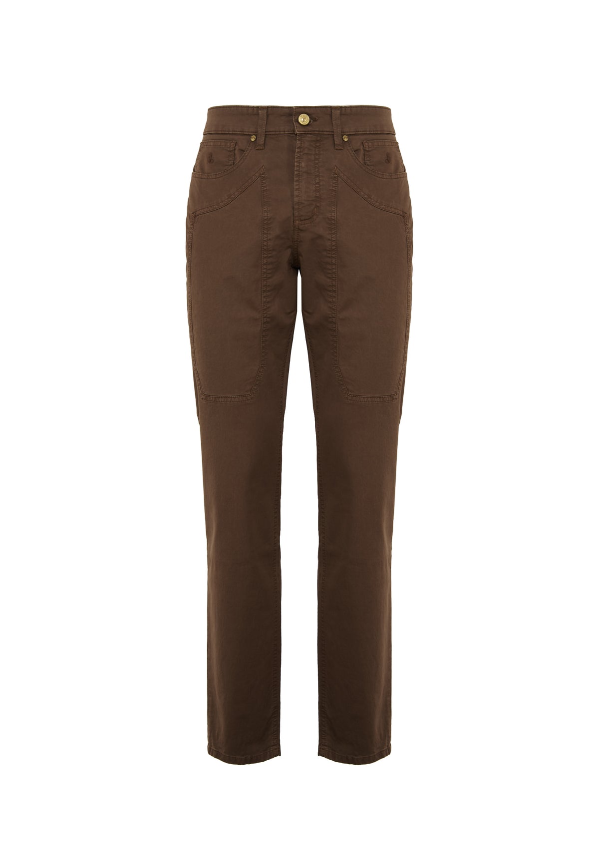 Pantalone JOHN - 5 Tasche Toppa Slim Fit Marrone Chiaro 