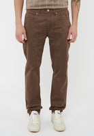 Pantalone JOHN - 5 Tasche Toppa Slim Fit Marrone Chiaro 