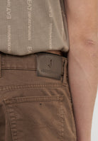 Pantalone JOHN - 5 Tasche Toppa Slim Fit Marrone Chiaro 