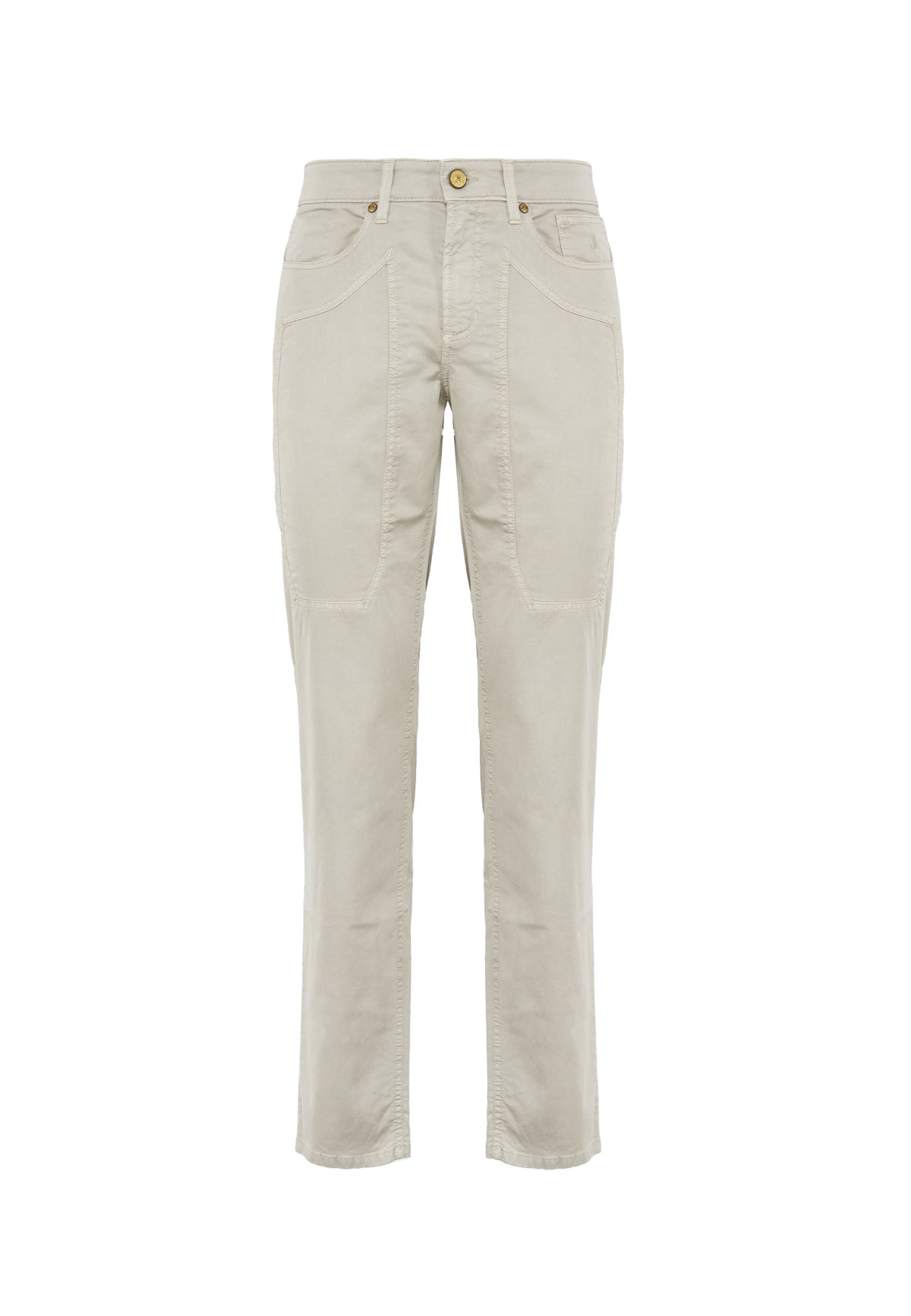 Pantalone JOHN - 5 Tasche Toppa Slim Fit Grigio Cemento 