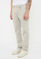 Pantalone JOHN - 5 Tasche Toppa Slim Fit Grigio Cemento 