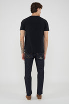 Men's Plain T-Shirt With Embossed Bear Logo Black