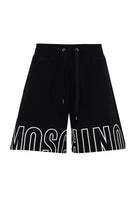 Bermuda Uomo In Felpa Con Maxi Logo Black 
