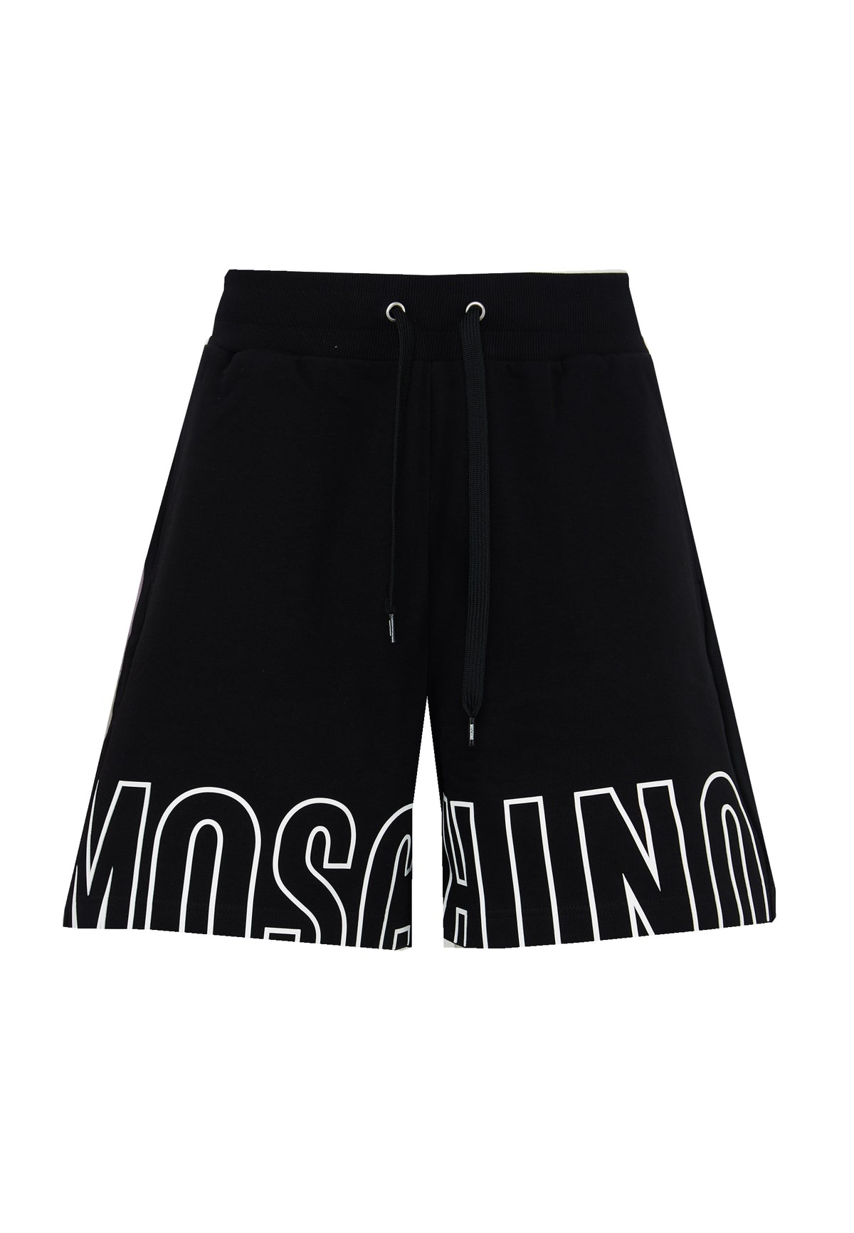 Bermuda Uomo In Felpa Con Maxi Logo Black 