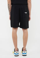 Bermuda Uomo In Felpa Con Maxi Logo Black 
