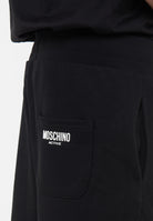 Bermuda Uomo In Felpa Con Maxi Logo Black 