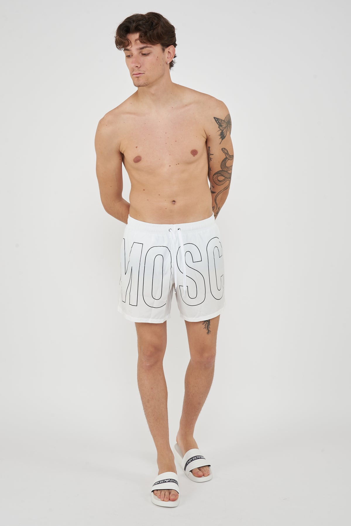Boxer Mare Rubber Logo Bianco 