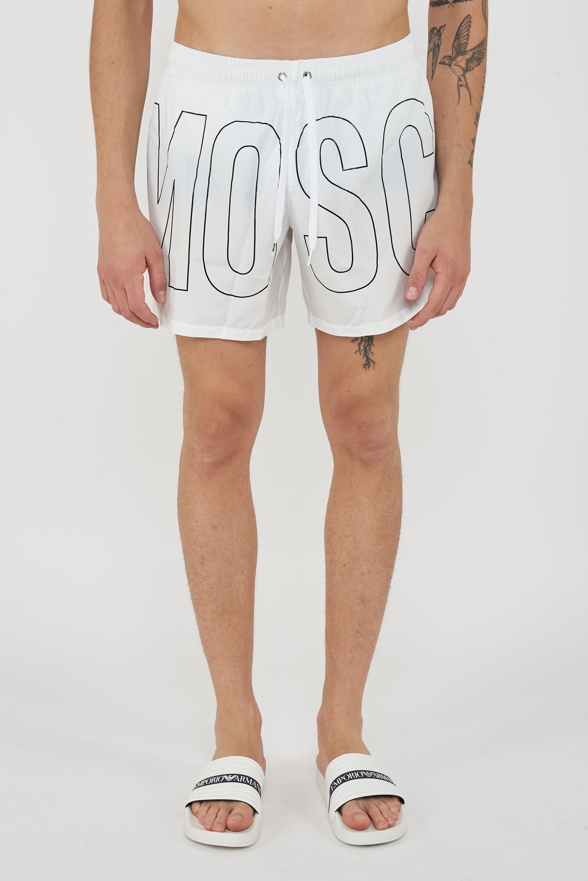 Boxer Mare Rubber Logo Bianco 
