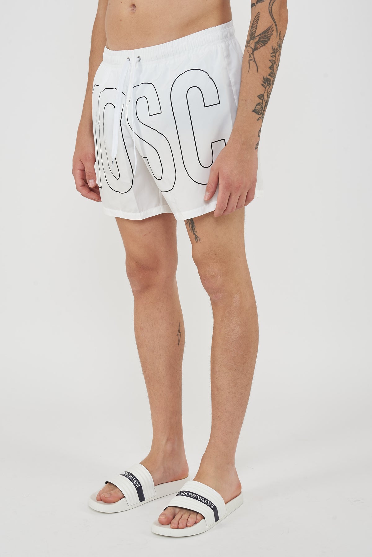 Boxer Mare Rubber Logo Bianco 