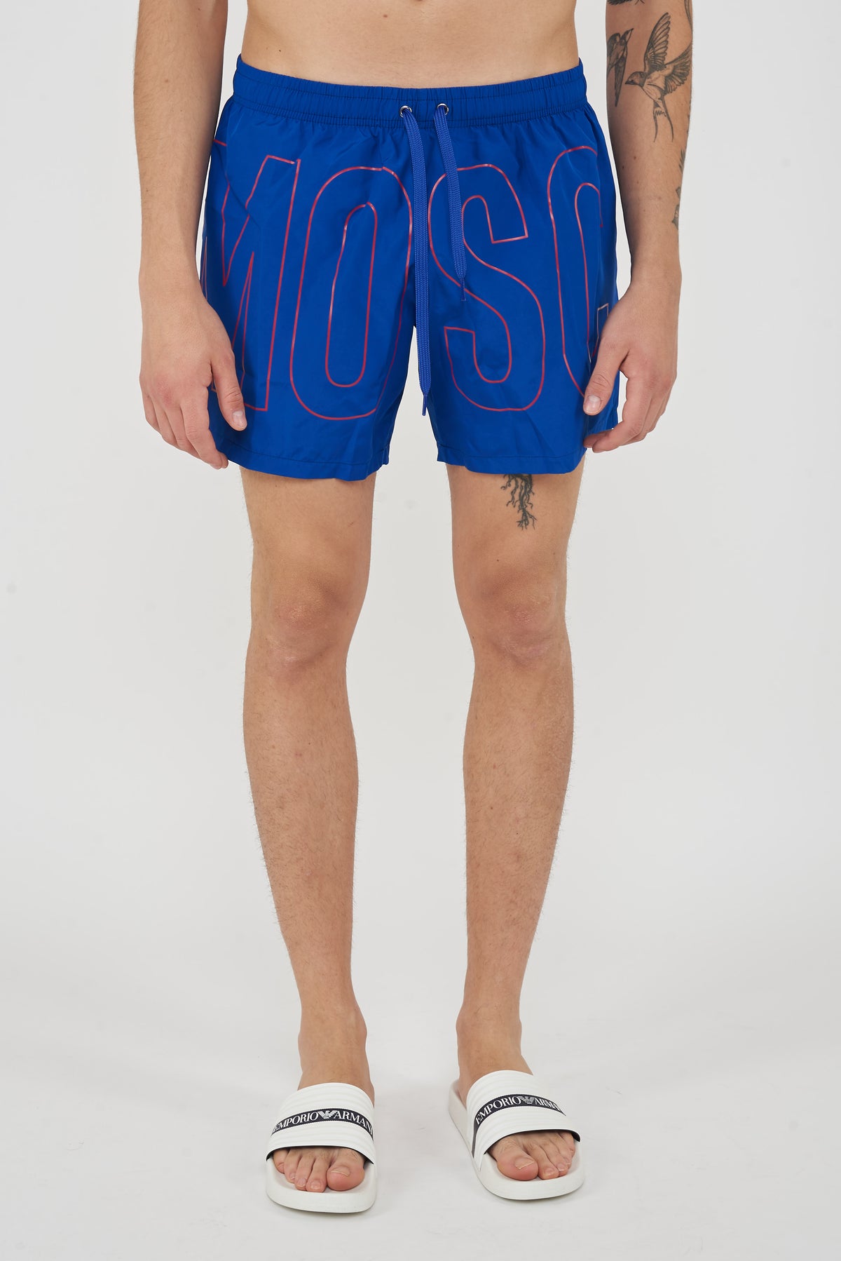 Boxer Mare Rubber Logo Azzurro 