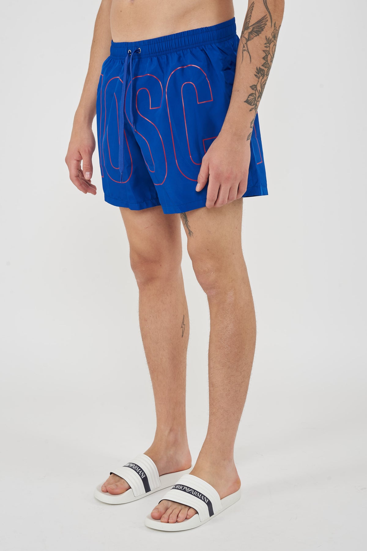 Boxer Mare Rubber Logo Azzurro 