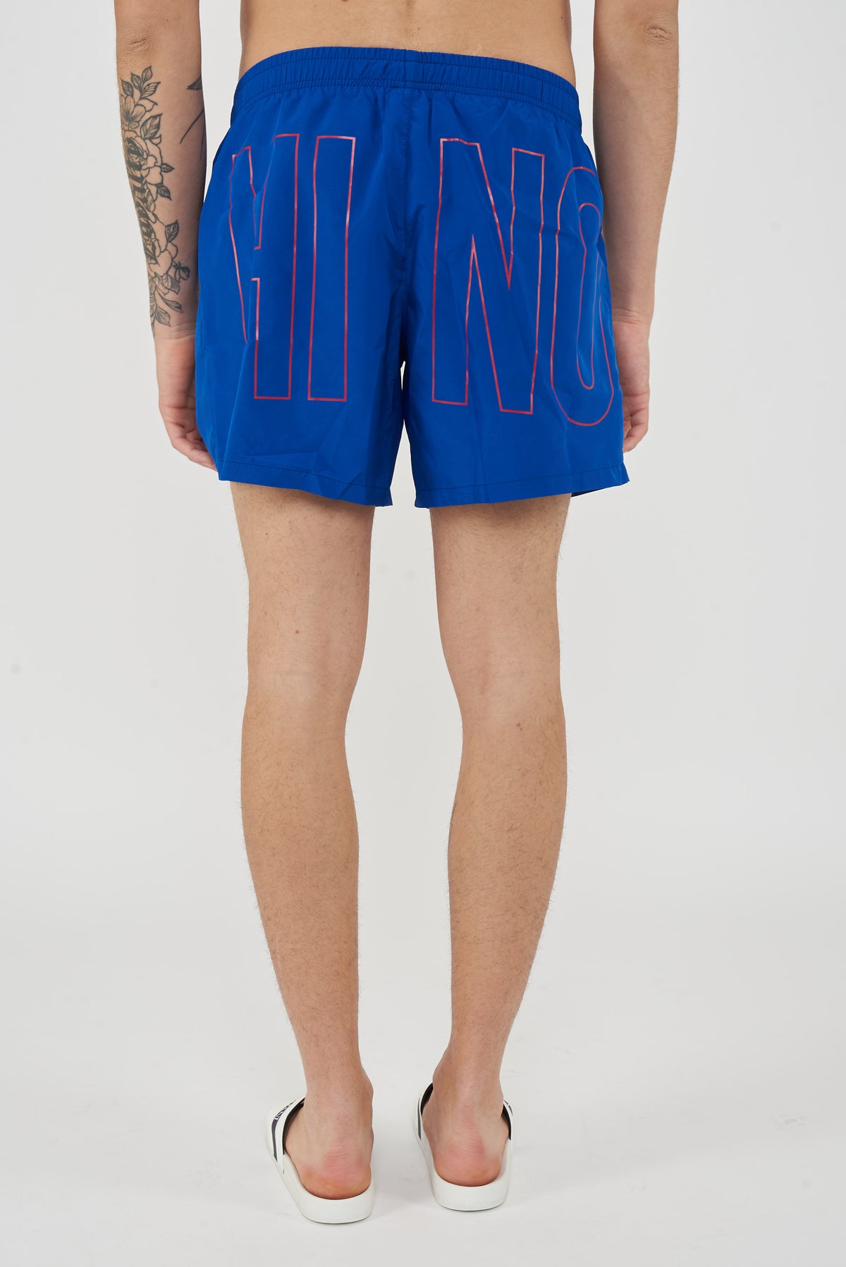 Boxer Mare Rubber Logo Azzurro 