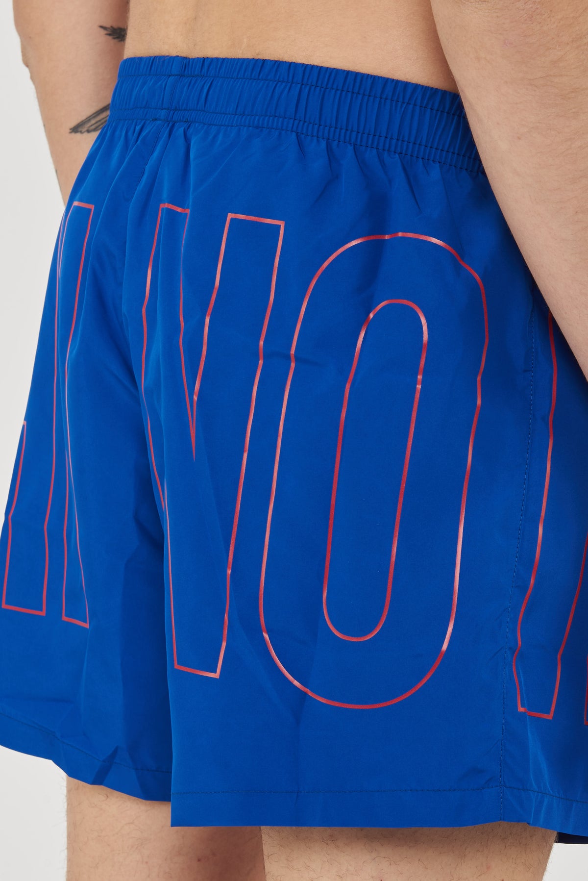 Boxer Mare Rubber Logo Azzurro 