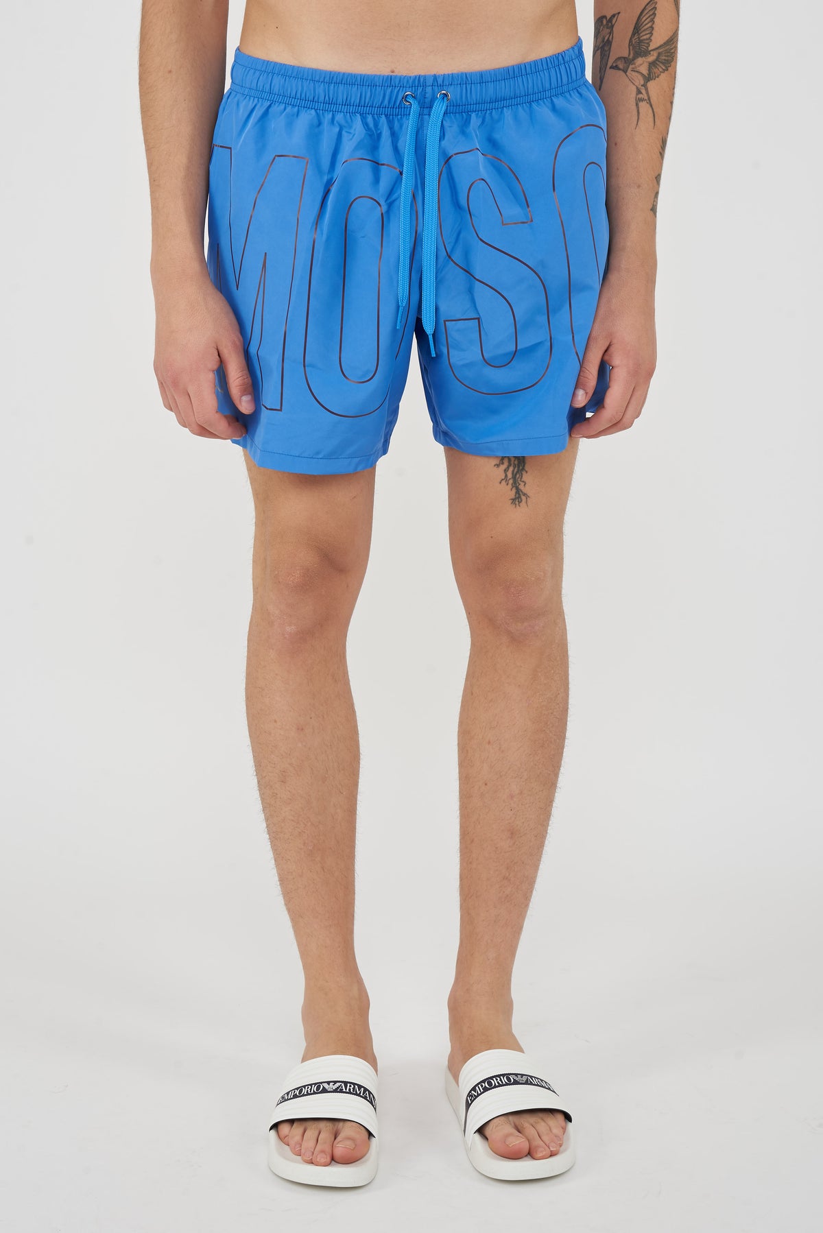Boxer Mare Rubber Logo Azzurro 