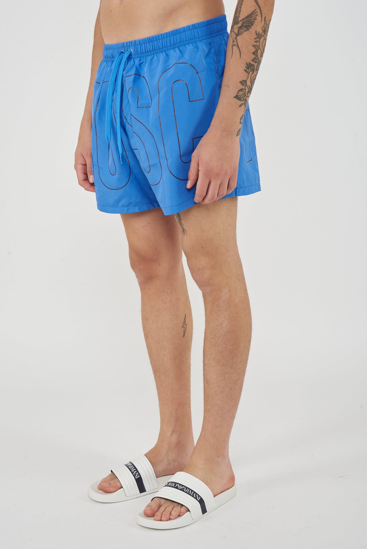 Boxer Mare Rubber Logo Azzurro 
