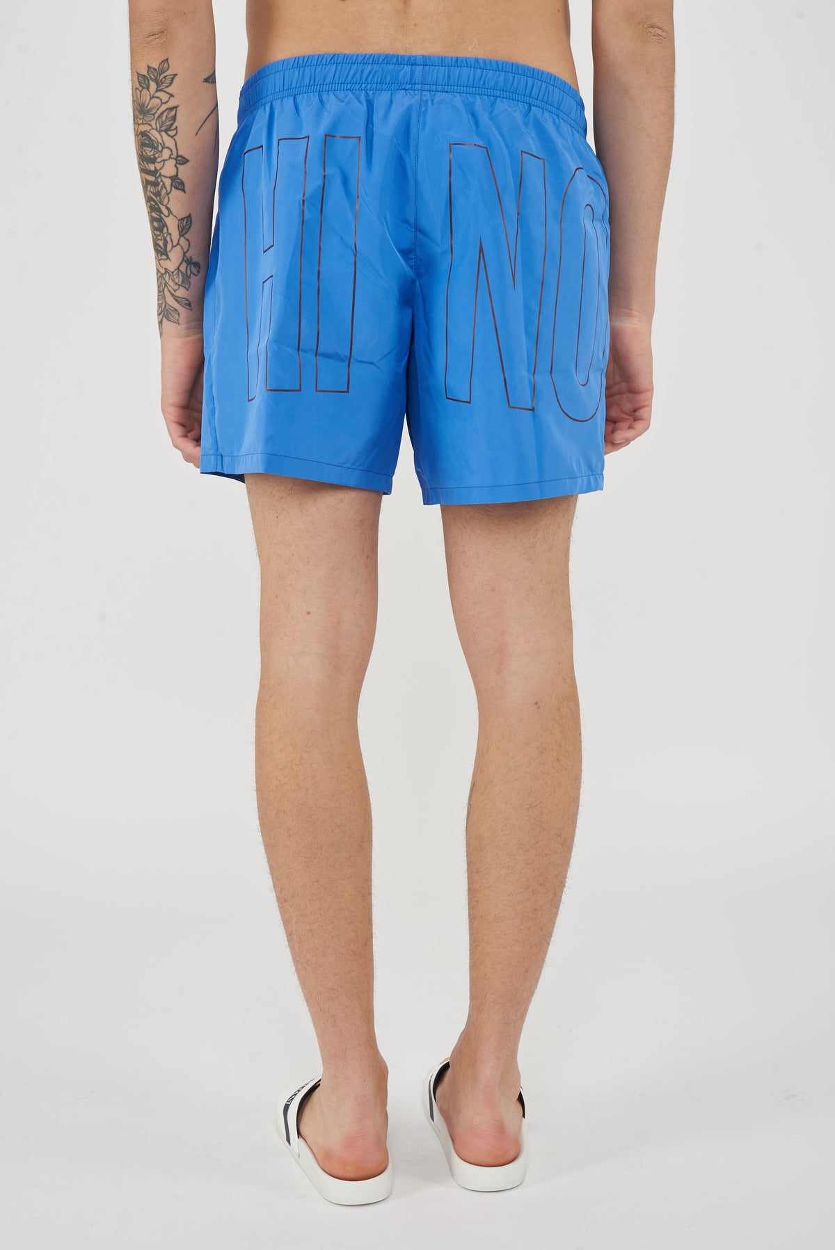 Boxer Mare Rubber Logo Azzurro 
