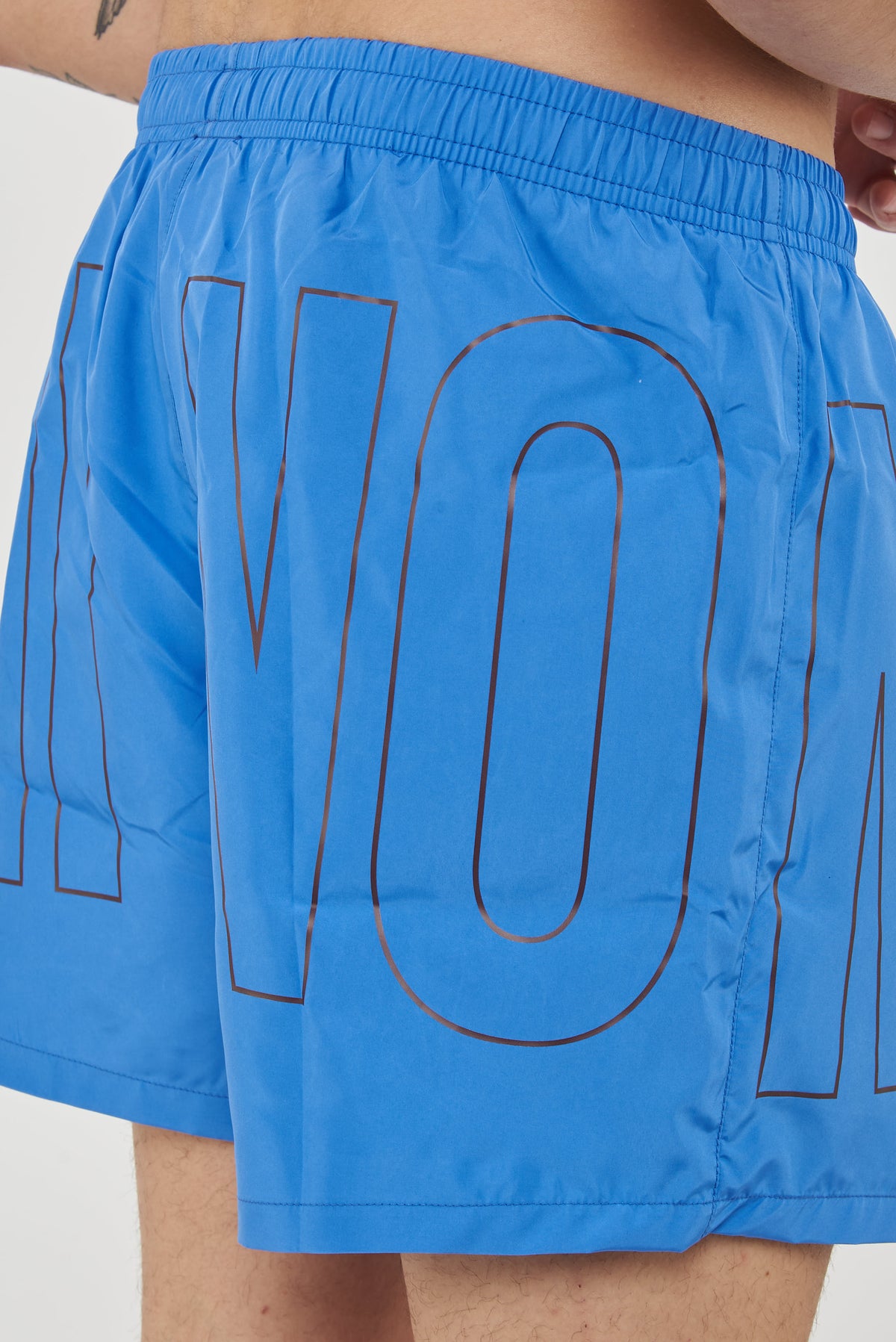 Boxer Mare Rubber Logo Azzurro 