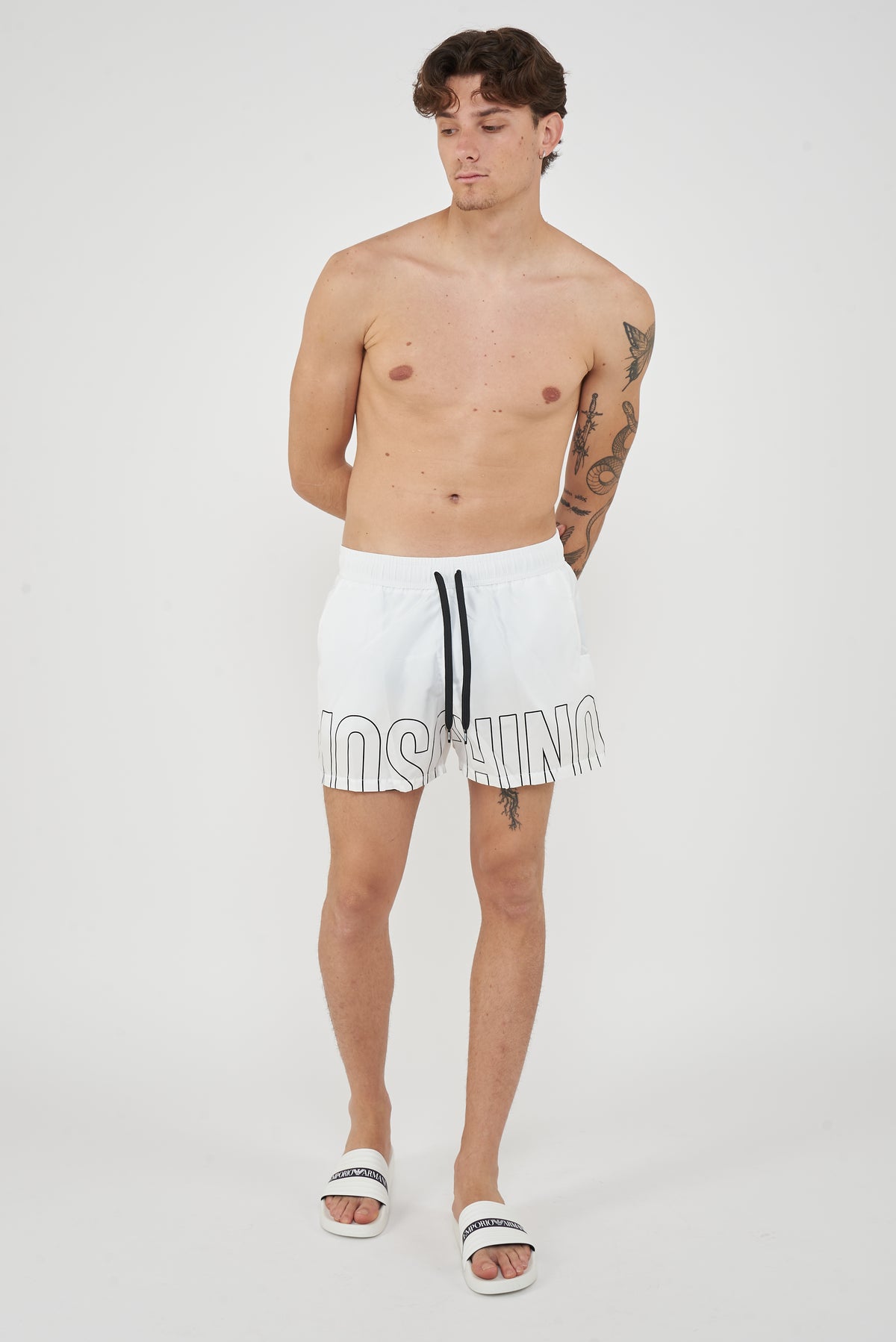 Boxer Mare Rubber Logo Bianco 