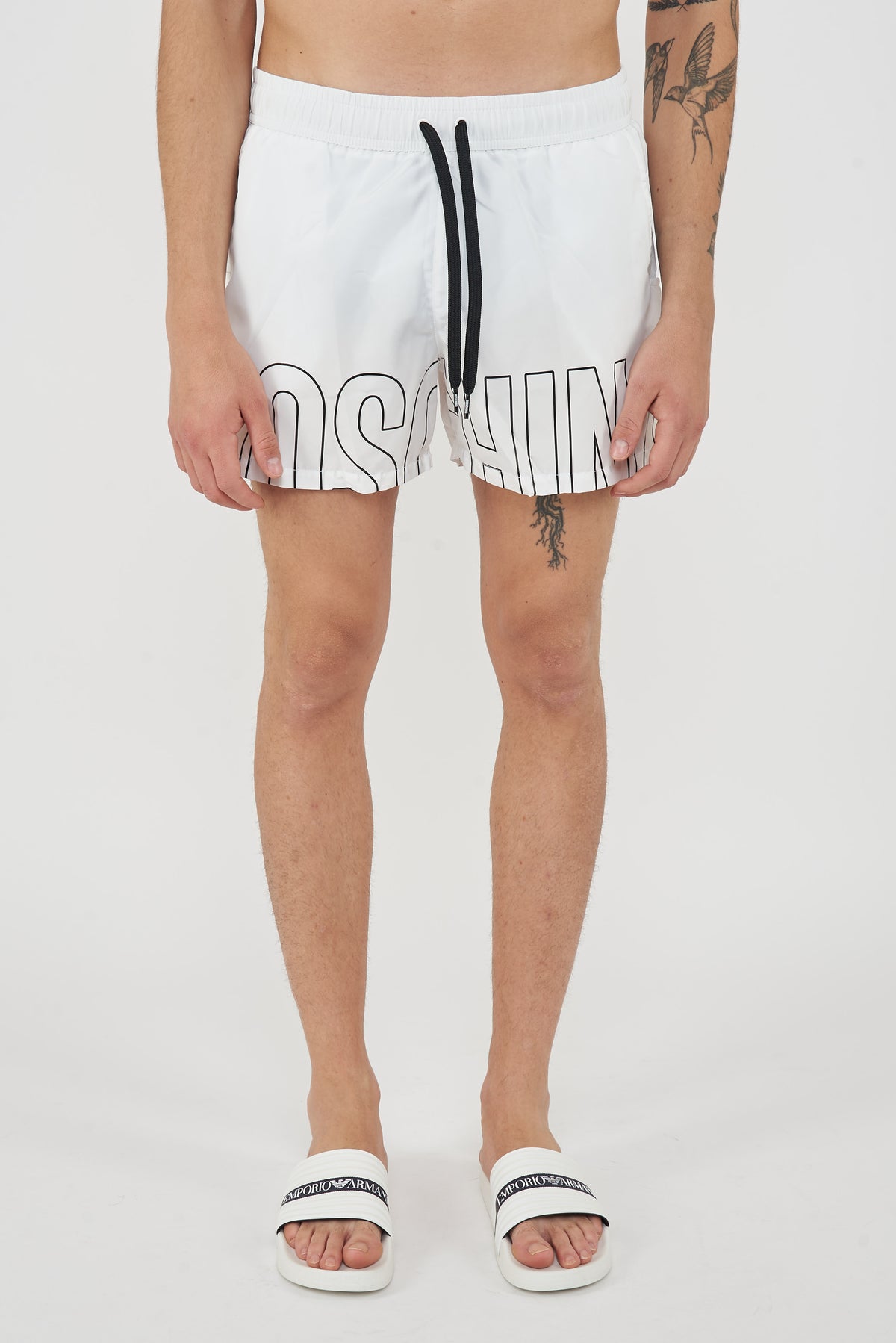 Boxer Mare Rubber Logo Bianco 