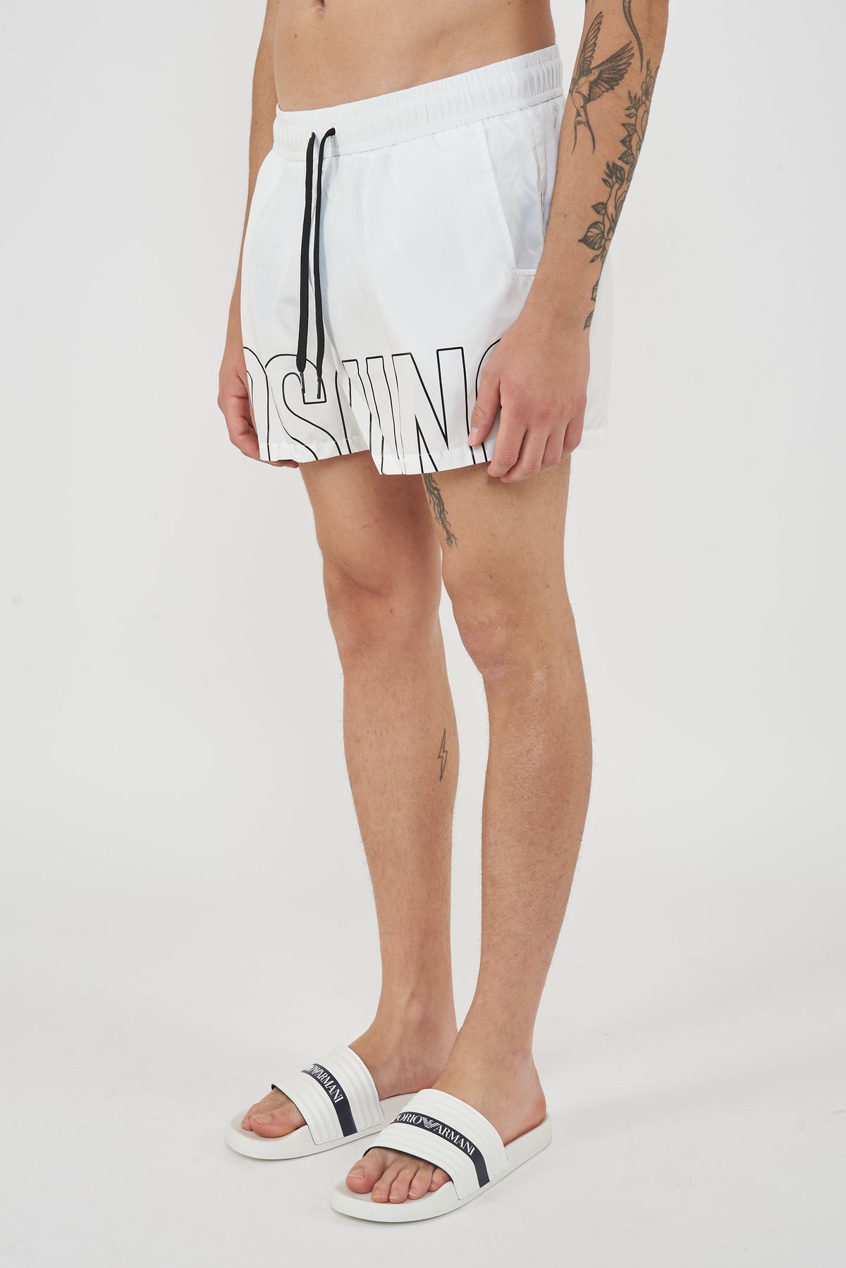 Boxer Mare Rubber Logo Bianco 
