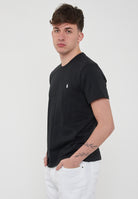 T-Shirt In Jersey di Cotone Black 