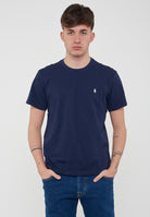 T-Shirt In Jersey di Cotone Navy 