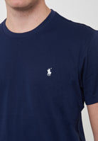 T-Shirt In Jersey di Cotone Navy 