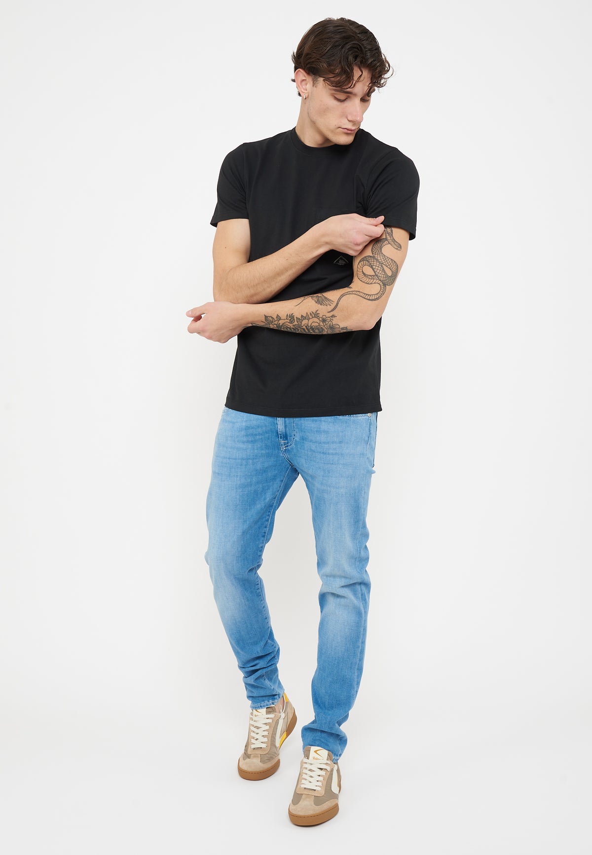 T-shirt Pocket In Jersey Black 