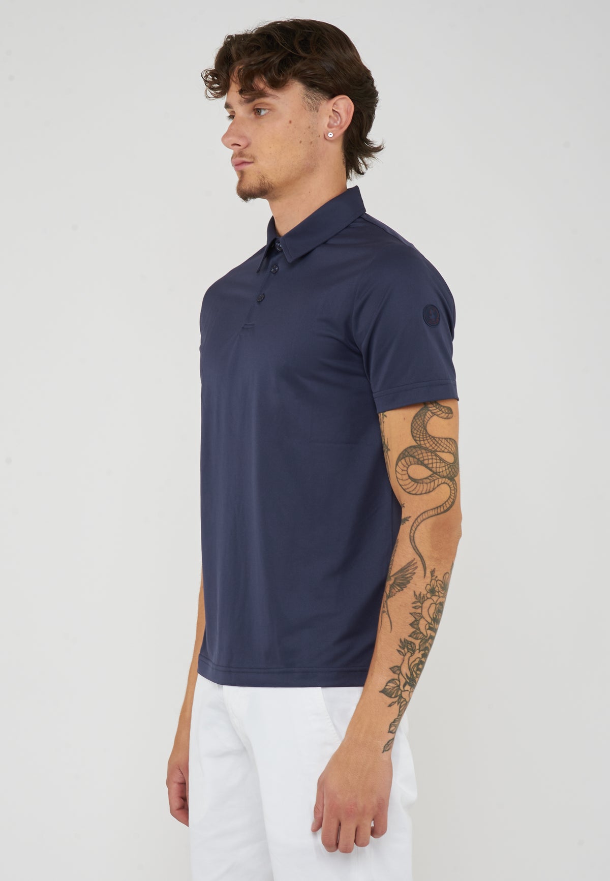 Polo Uomo Modello Clay Navy Blue 