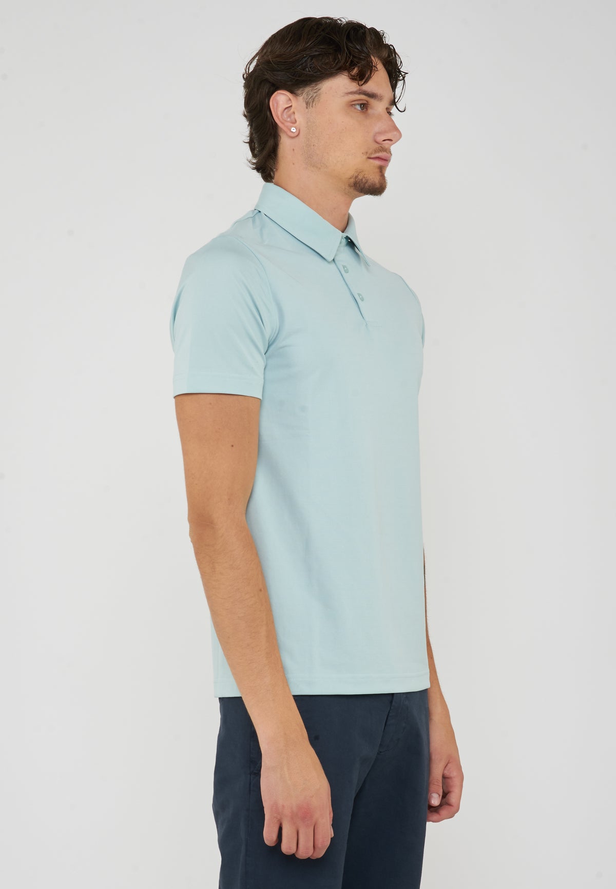 Polo Uomo Modello Clay Island Blue 