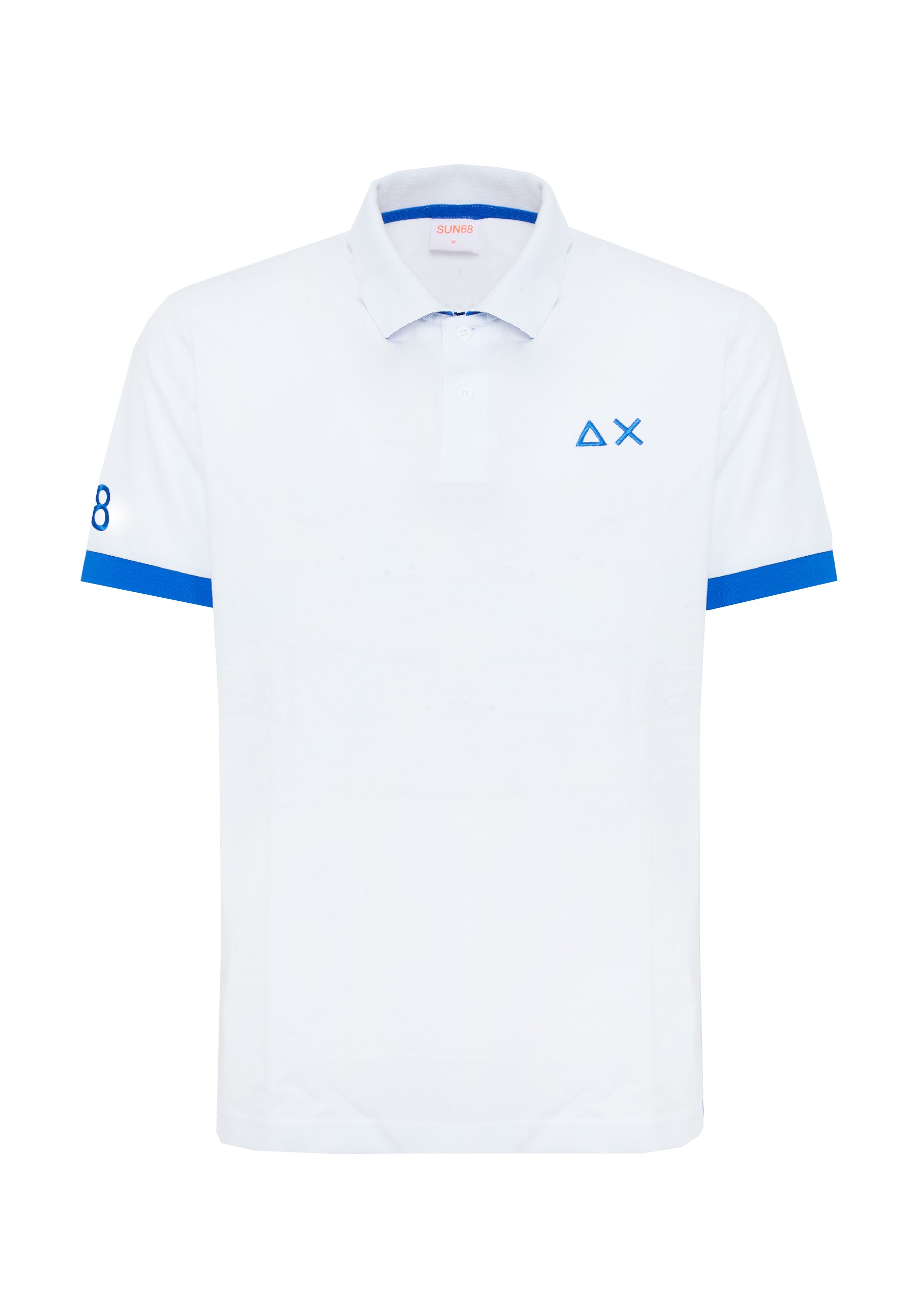 Polo con maxi logo in cotone bianco 