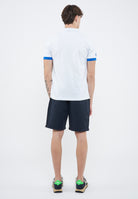 Polo con maxi logo in cotone bianco 