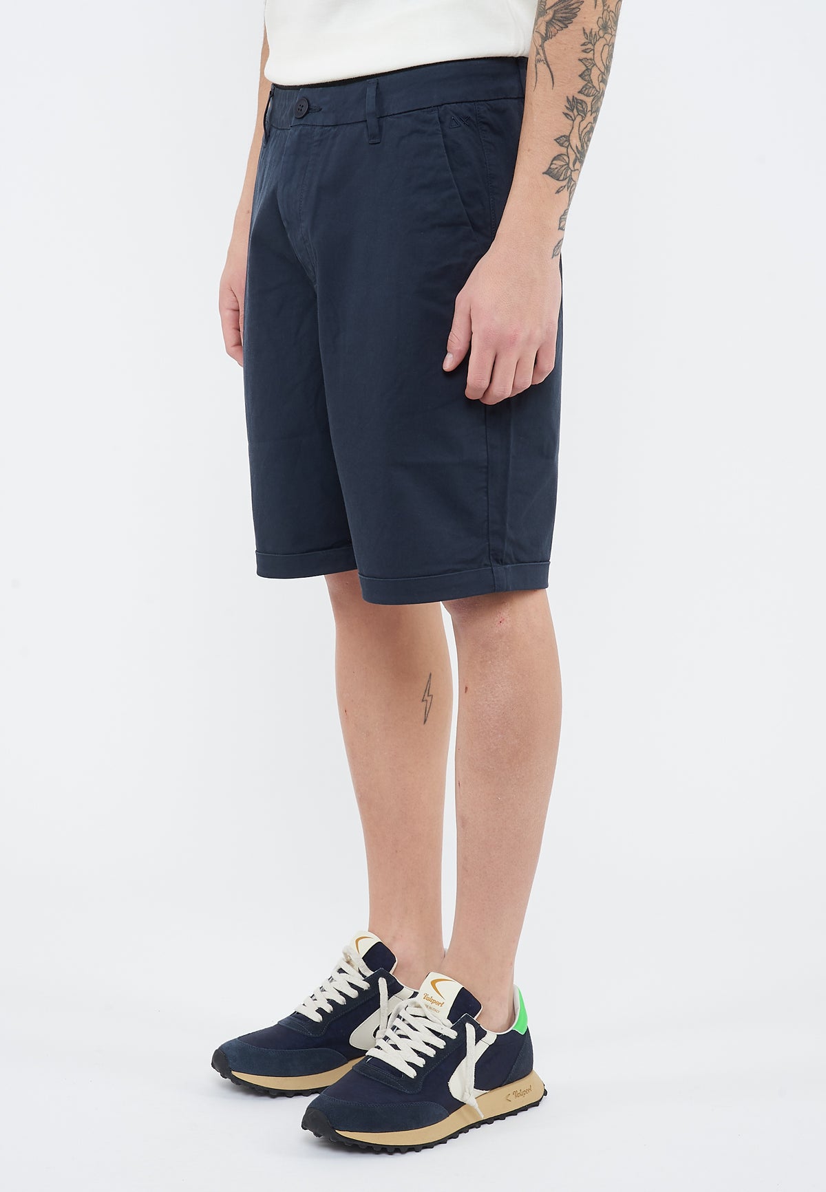 Bermuda chino in cotone navy blue 