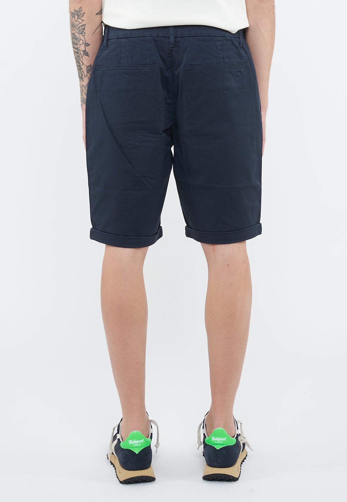 Bermuda chino in cotone navy blue 