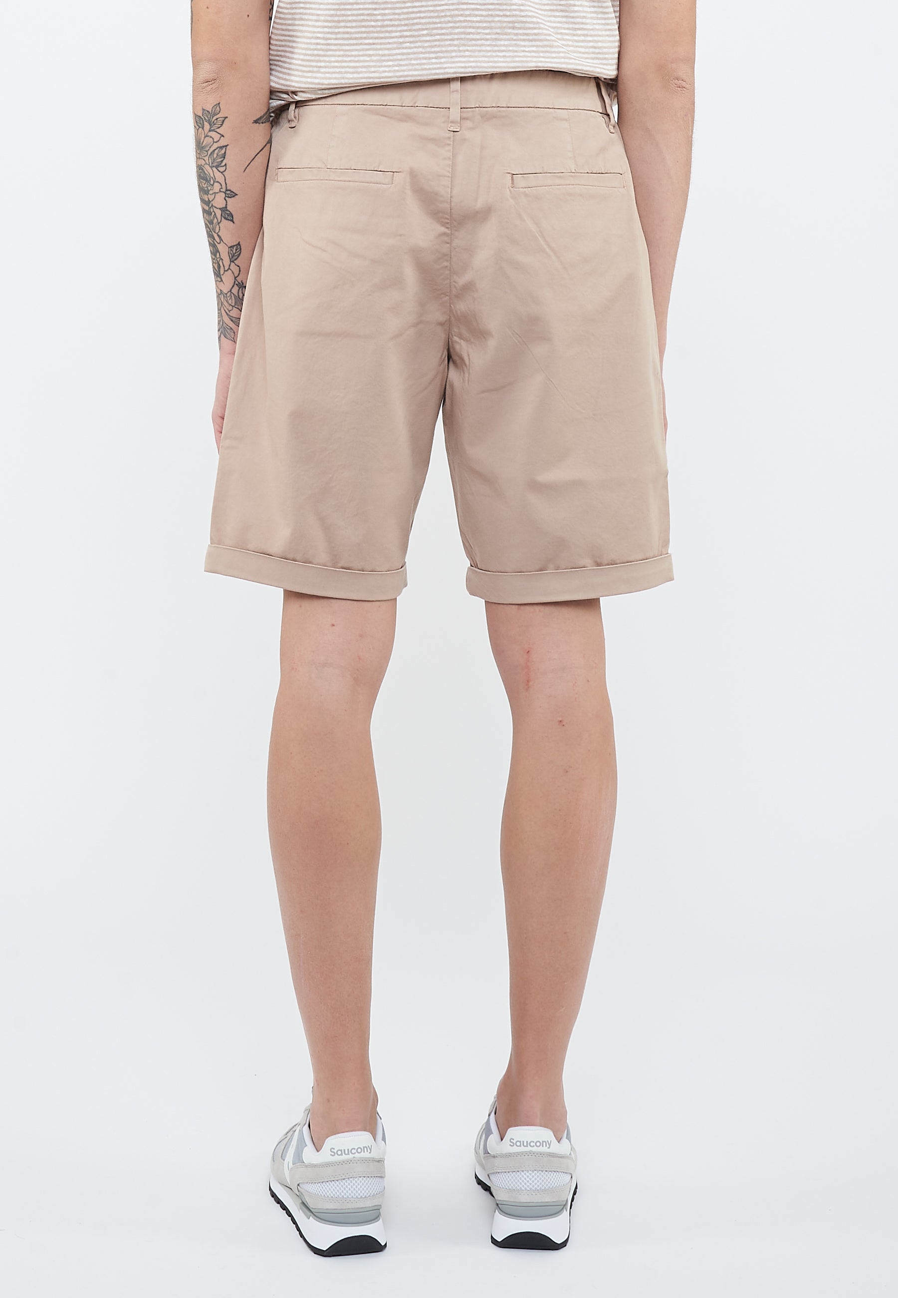 Bermuda chino in cotone stone 