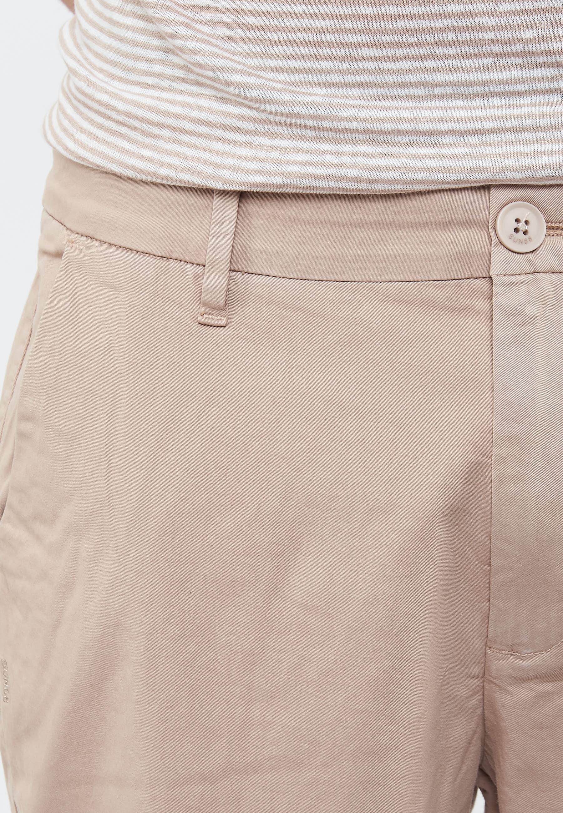 Bermuda chino in cotone stone 