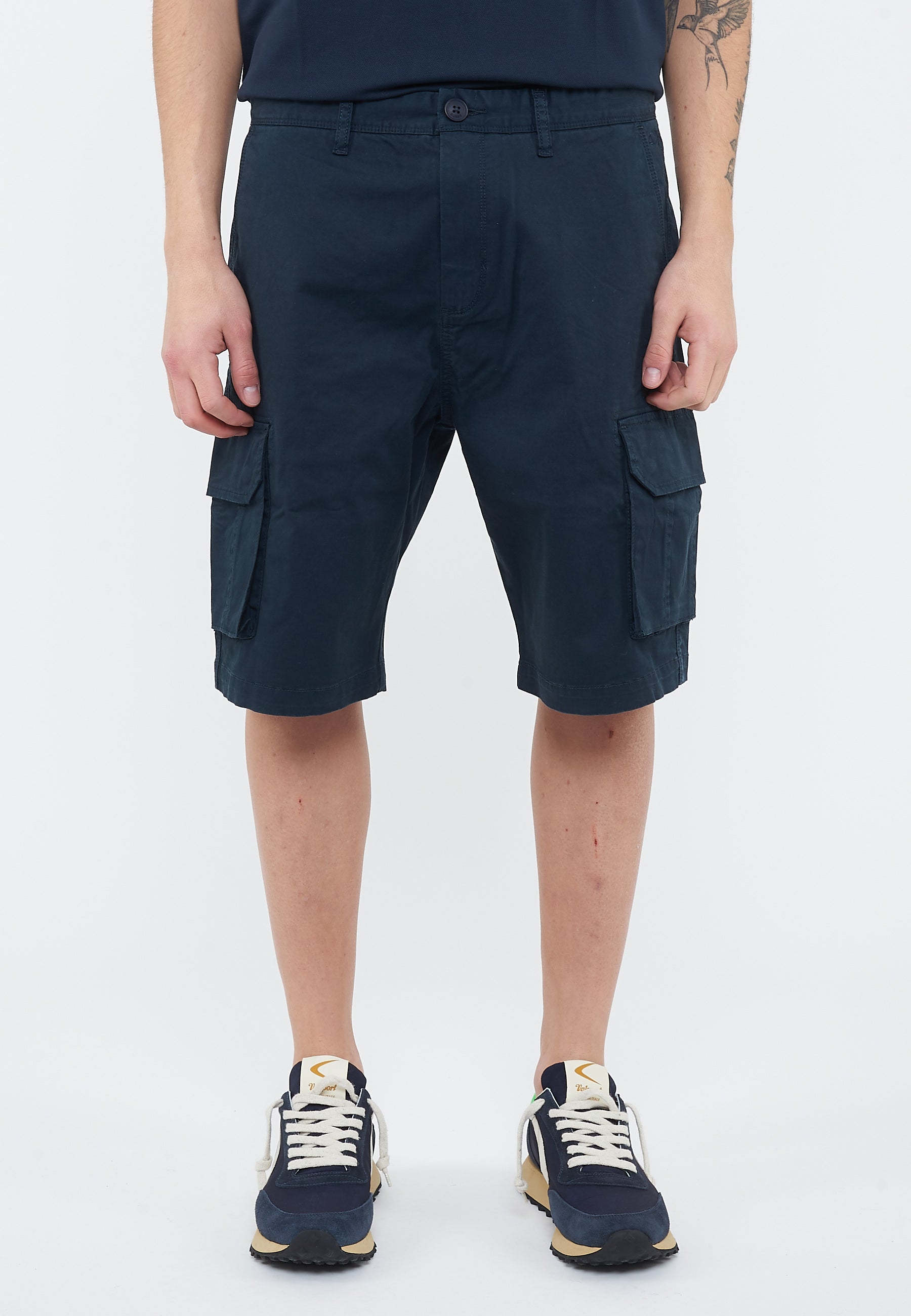 Bermuda cargo in cotone navy blue 