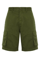 Bermuda cargo in cotone verde scuro 