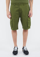 Bermuda cargo in cotone verde scuro 