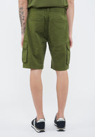 Bermuda cargo in cotone verde scuro 