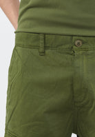 Bermuda cargo in cotone verde scuro 