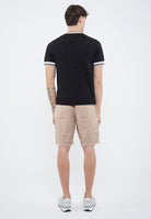 T-shirt in maglia di cotone nero 