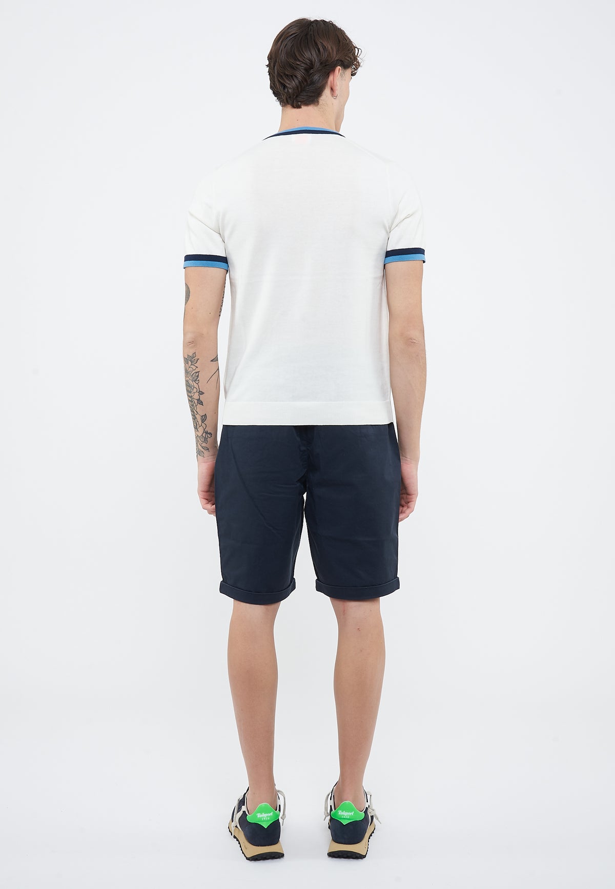 Off-white cotton knit t-shirt