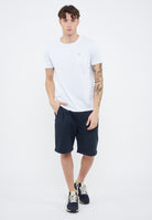 T-shirt girocollo in jersey bianco 