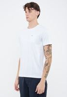 T-shirt girocollo in jersey bianco 