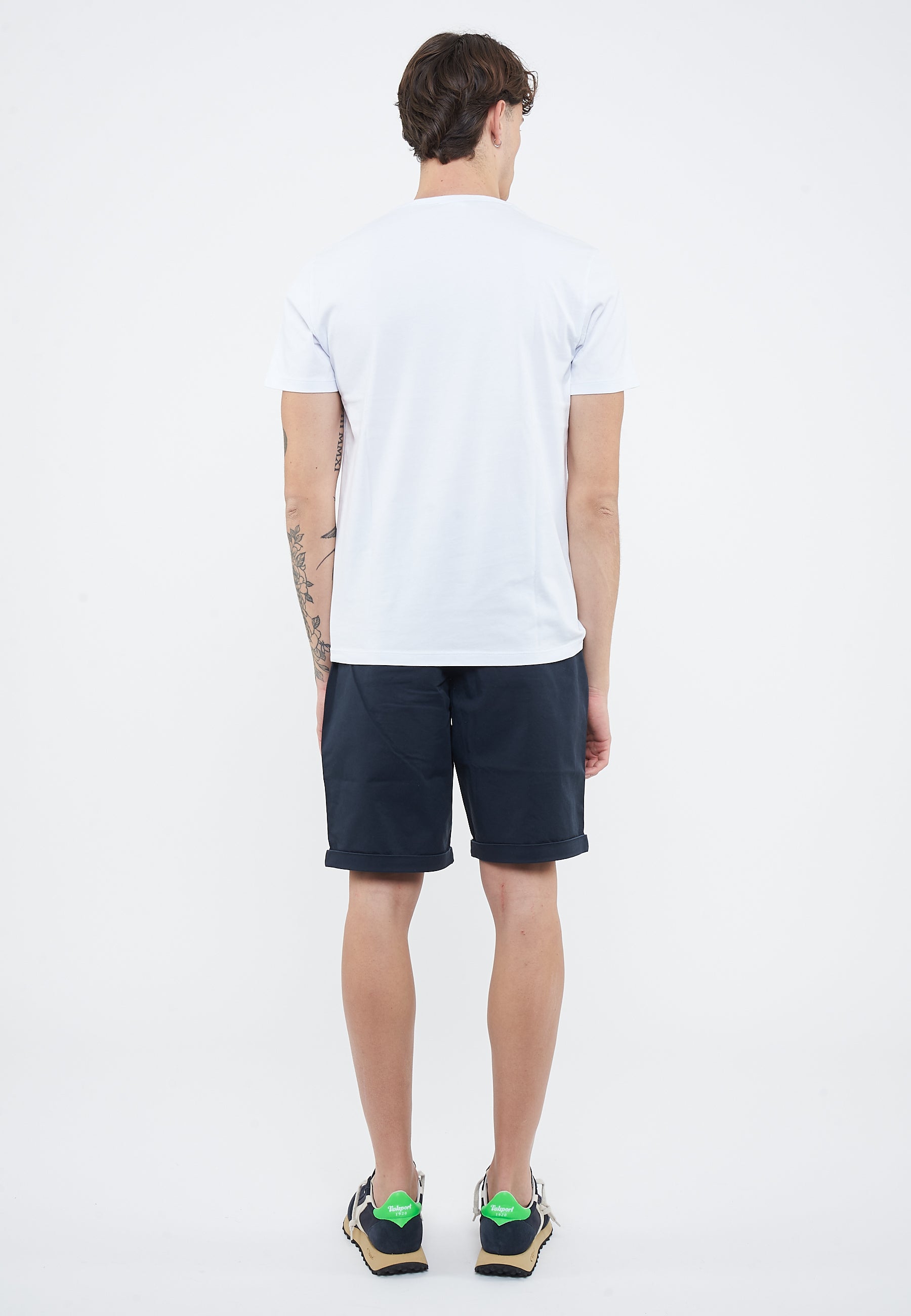 T-shirt girocollo in jersey bianco 