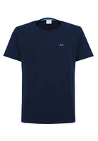 T-shirt girocollo in jersey navy blue 