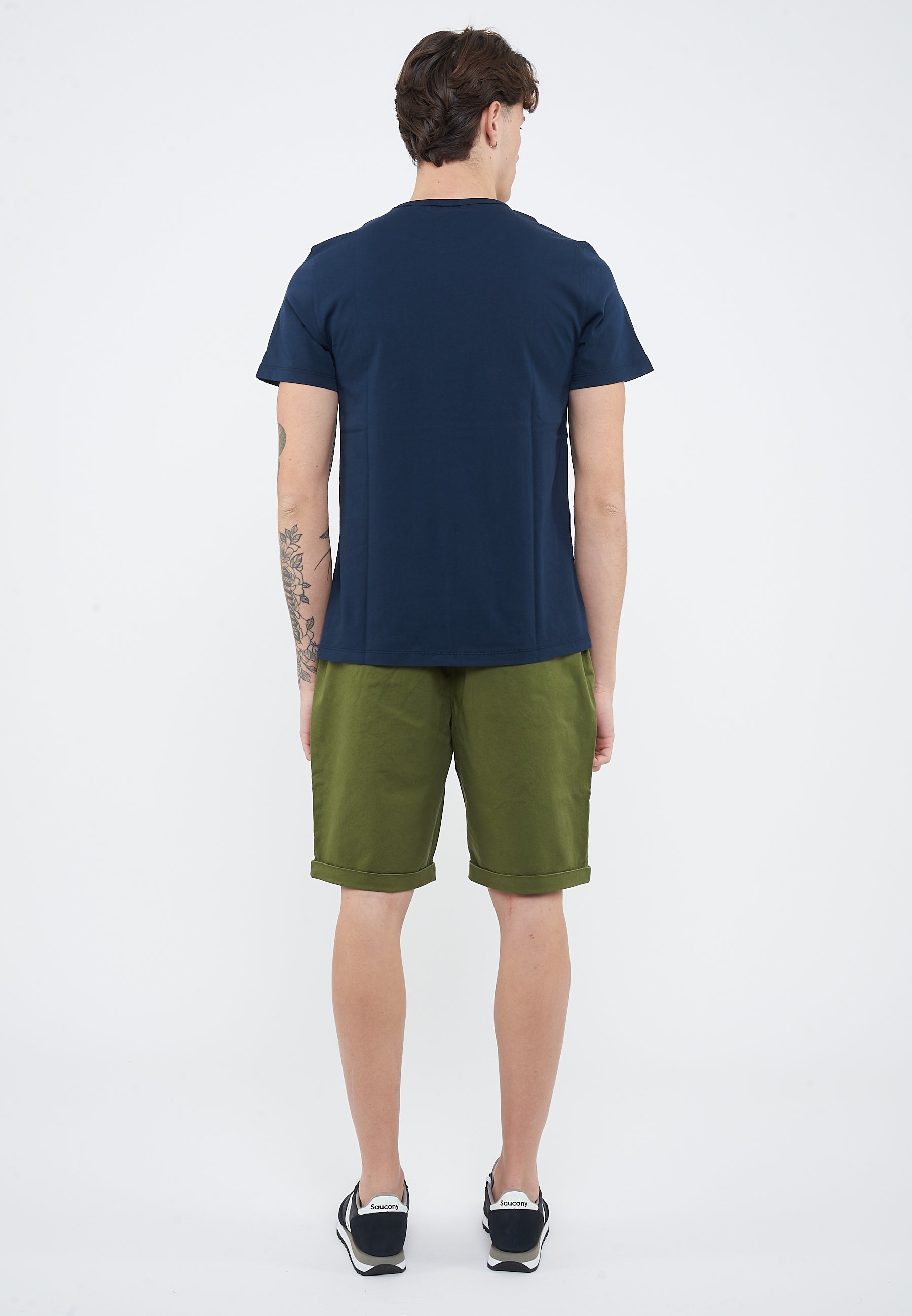 T-shirt girocollo in jersey navy blue 