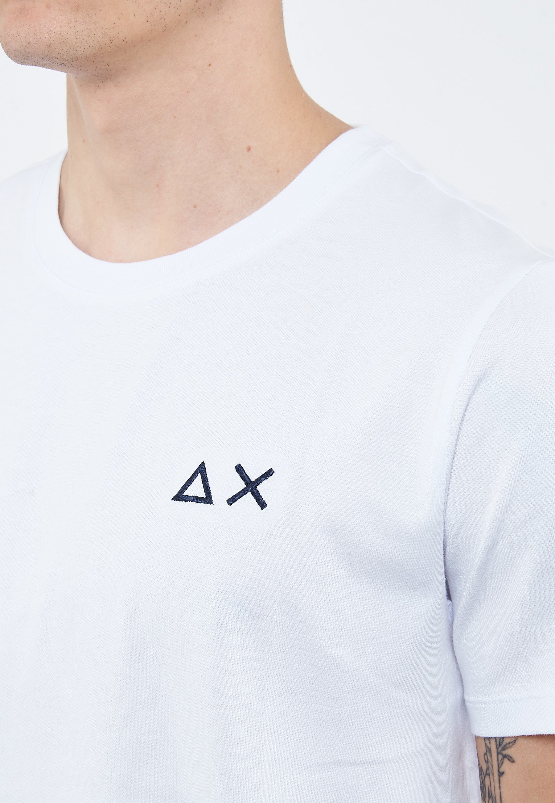 T-shirt con logo sun68 in cotone bianco 